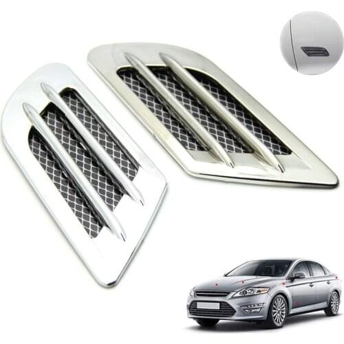 2pcs/set Car Side Air Flow Vent Fender Cover Intake Grille Duct Decoration Sticker