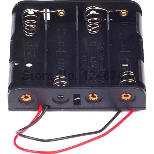 2PCS/LOT Battery Holder Box Case 4 X AA 6V