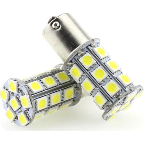 2Pcs P21W BA15s 1156 5050 SMD 27 Led Car Turn Light Auto Brake Reserve Signal Lights Lamps Bulb DC 12V S25 P21W 1156 LED Lamps