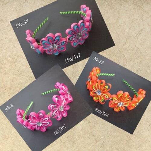 20 High Quality Grosgrain Ribbon Hairband Girl Cute Hairbands Handmade Headband For Hair Accessories