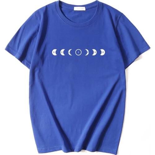 2021 summer new short sleeve t-shirt men cool eclipse print 100% cotton fashion quality plus size Mens clothing tees tops