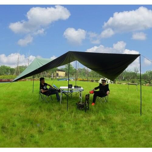 3*3m/3*4.5m/4.5*4.5m Big Awnings Sun Shlter with Pole Sunscreen Beach Garden Canopy Tarp Sunshade Waterproof Tent Shade Rain Fly