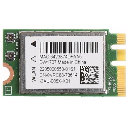 300M Wireless Bluetooth V4.0 NGFF WIFI WLAN Card For Dell DW1707 VRC88 Atheros QCNFA335 C26