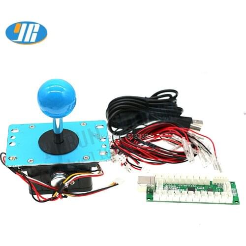 3D Joystick Game DIY Kits Zero Delay Arcade 3D Game Handle and USB Encoder Board Support PS3 Game Console,Raspbe QR10