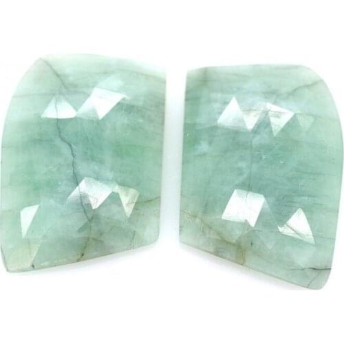 43.09 ct Set Emerald Fancy Rose Cut