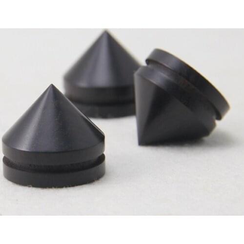 6pieces Top quality Ebony Black Speaker Spike 23X20mm for Speaker amplifier CD player