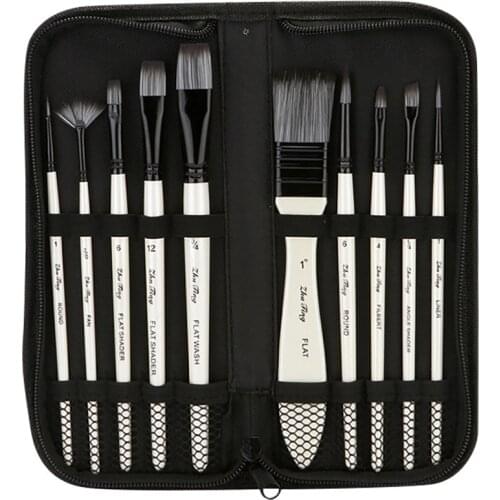 Acrylic Paintbrush Set Brushes With Case For Beginners, Students Professionals Pinceles Acuarela Art Supplies