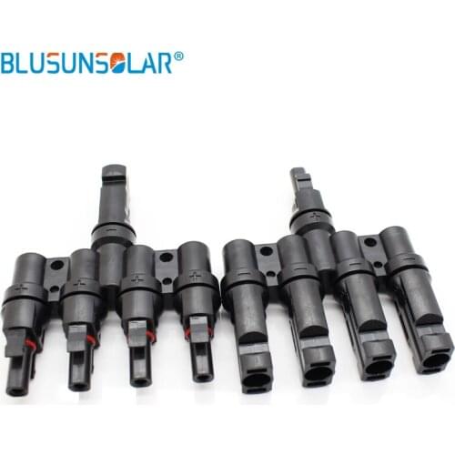 Blusunsolar 20 Pairs TUV Certification 4 in 1 Solar T Branch Parallel Connector Splitter Connecting Solar Power Plant