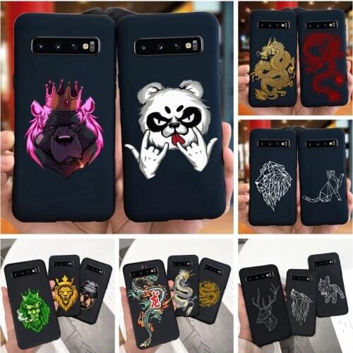 For Samsung Galaxy S10 S10 Plus S10 e Case Soft Black Silicone Shockproof Soft Case For Galaxy S10e Fashion Protector Cover Case