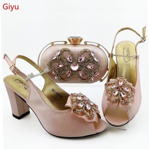 Doershow beautiful shoes and bag matching set italy fashion style for african shoes and bags wedding party free shipping!SIA1-37