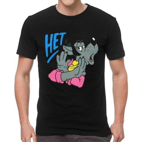 Male Net Nu Pogodi Wolf T-Shirt Streetwear Russian Comic Cartoon Tshirt Short Sleeve Hip Hop T Shirt Cotton Tee Tops Gift