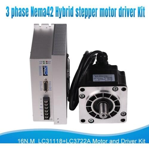 AC 185V 300V 220V 3 phase nema42 16N.M hybrid stepper motor step driver LC31118+LC3722A Kit for CNC