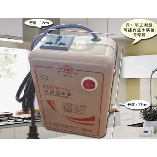 Power 500w 500 watt (Actual power 250w)220V to 110V transformers, Voltage converter, 220v changed to 110v