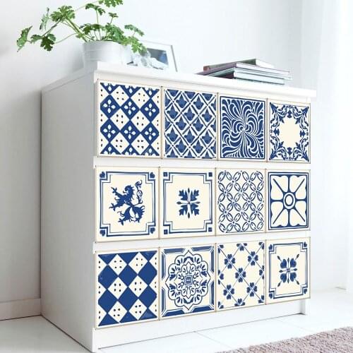 10/15/20/30cm Retro Strip Tiles Wall Sticker Bathroom Kitchen Wardrobe Home Decor Wallpaper Peel & Stick PVC Ceramics Art Mural