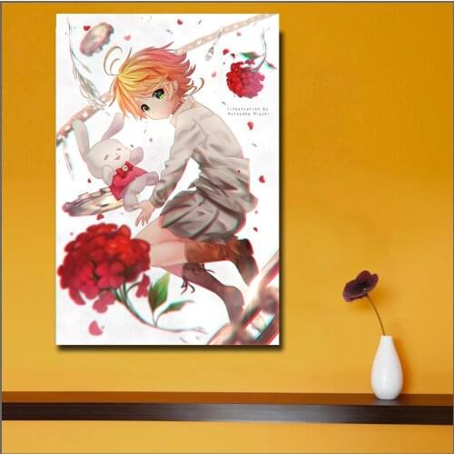 Anime Emma The Promised Neverland Yakusoku No Neverland Wall Canvas Painting Poster Print for Kids Room Home Art Decoration