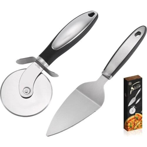 Stainless Steel Pizza Single Wheel Cutter Pizza Knife Cutter Pastry Pasta Dough Crimper Household Kitchen Pizza Tools