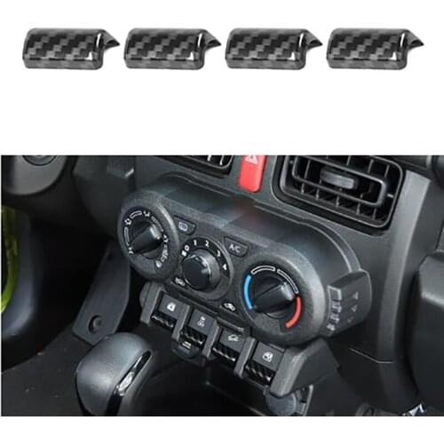 Abs Carbon Fiber Car Window Lifting Switch Panel+button Trim Cover Sticker Accessories for Suzuki Jimny 2019