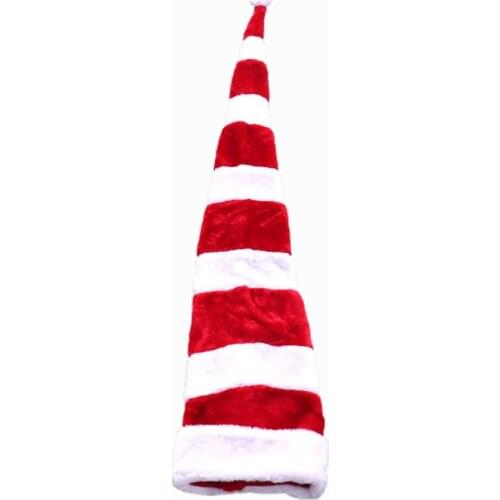 Plush Hat Novelty Christmas Red 1.30m Long Festival Day Gift For Children