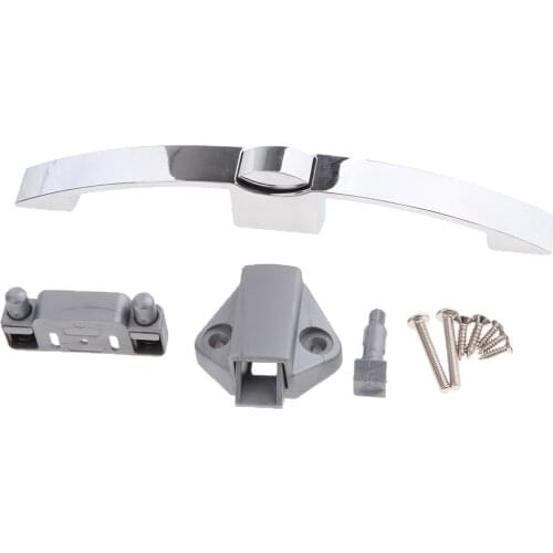 Door Cabinet RV Yacht Camper Caravan Push Button Pull Handle Lock Knob, Zinc Alloy, Easy to Install