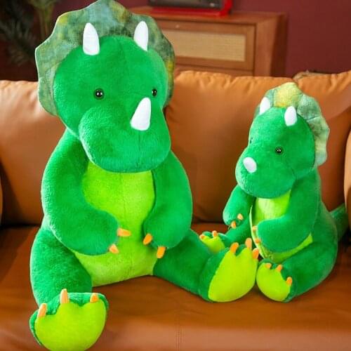 Cute Triceratops Plush Toys Creative Animal Dinosaur Dolls Stuffed Lifelike Dino Pillow Children Boys Birthday Gifts