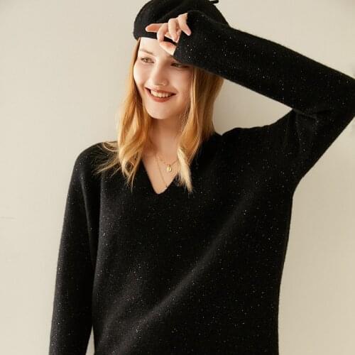 Autumn and winter new cashmere sweater womens Joker pullover 100% pure cashmere