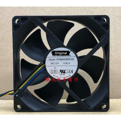 Original 100% working original PV902512PSPF 9cm 9225 92x92x25mm DC 12V 0.4A 4 pin PWM fan air volume for Dell For HP cooling fa