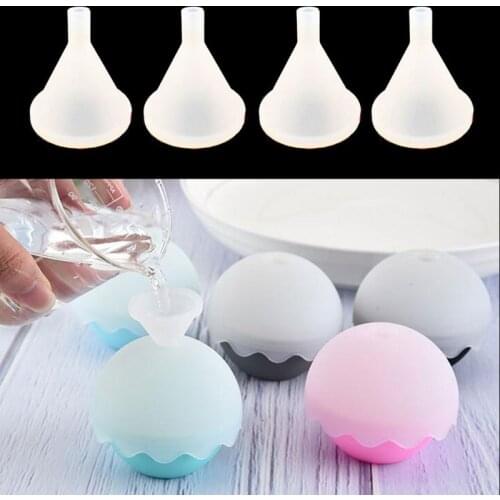 10Pcs Mini Size Silicone Funnels for Transfer Liquid Oil Perfume Diffuser Bottle Ice Tray Molds Filling Tools Reusable