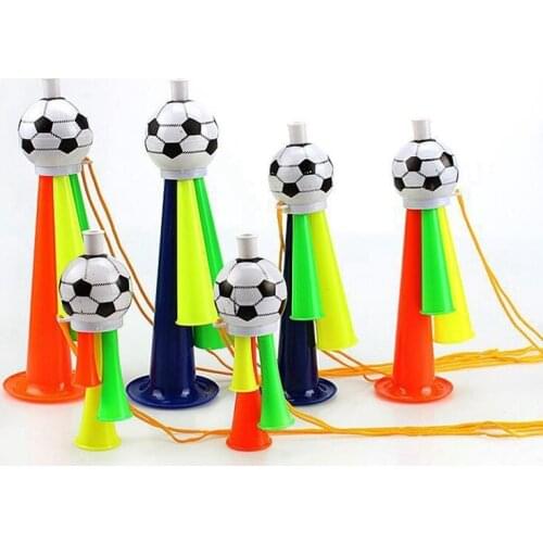 10Pcs Sports Game Trumpet Toys Three Tone Vuvuzela Stadium Horns Soccer Fans Noise Maker Cheering Props for Football