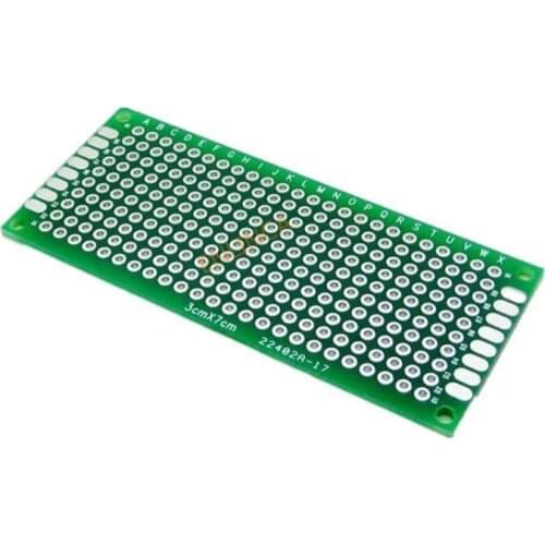 10pcs Electronic PCB Board 3x7cm Diy Universal Printed Circuit Board 3*7cm Double Side Prototyping PCB For Copper Plate