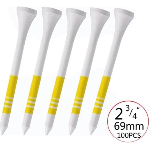 100pcs/pack Professional Golf Tees 69mm Wooden Golf Wood Tees