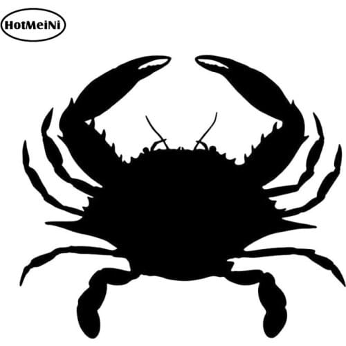 13*11CM Personality CRAB Fashion Decal Vinyl Car-styling Car Sticker Black/Silver c1-05019