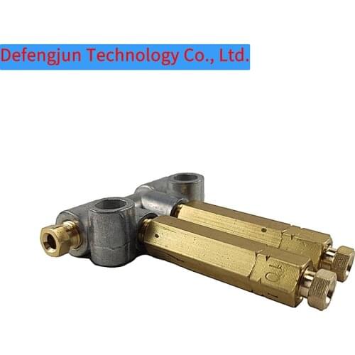 2 Ways Detective Oil Distributor Value Manifold Block For Centralized Lubrication System