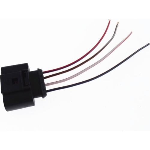 SCJYRXS 4 Pin High Quality Car Ignition Coil Connector Adapter For Golf Passat Beetle TT A4 A6 A8 1J0973724 1J0 973 724