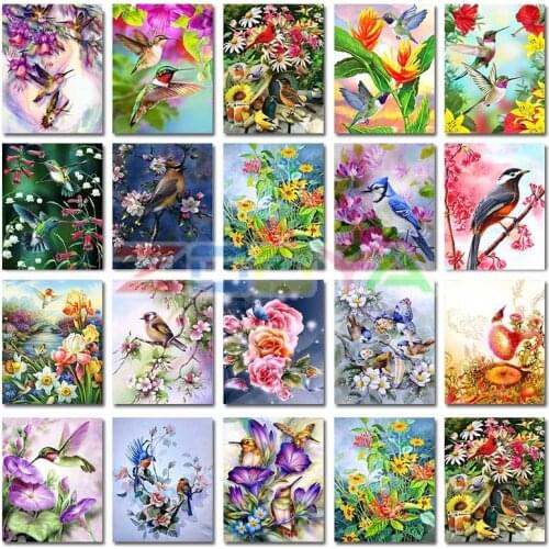 5D Diy Diamond Painting Hummingbird Full Square Cross Stitch Diamond Embroidery Animals Bead Mosaic Picture Kits Home DecorLx821