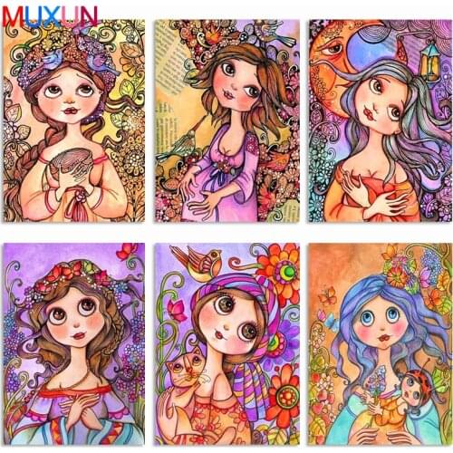 5D Diamond Painting New Arrivals Girl Diamond Embroidery Full Set Cartoon Square/Round Rhinestones Pictures Mosaic Stones Rp529