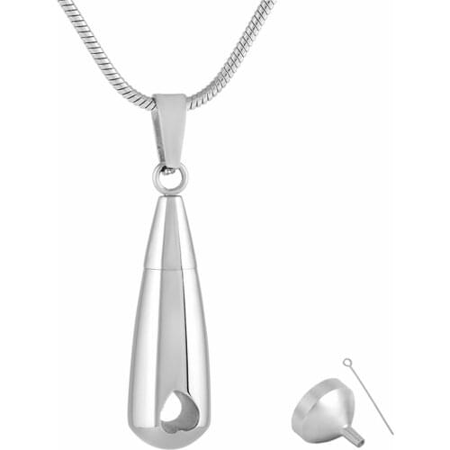 8397 Cremation Necklace Teardrop Urn Necklace For Ashes Remembrance Jewelry Ashes Memorial Necklace