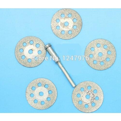 10pcs Dental Lab Diamond Disc Double Side Grit Cutting Disk Tool For Polisher Machine Diameter 22mm Coating 0.45mm