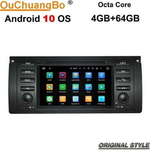 Ouchuangbo android 10 car audio GPS navigaton radio for X5 M5 E39 E53 with DVD player 1080P video 4GB+64GB