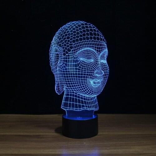 Free Shipping, YJM-2929 Chinese 3d effect buddha shape touch light lamp with touch control portable Lamp