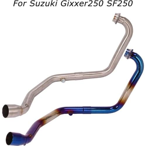 For Suzuki Gixxer250 SF250 Motorcycle Exhaust Front Link Pipe Header Connect Tube Slip on 51mm Escape Tips