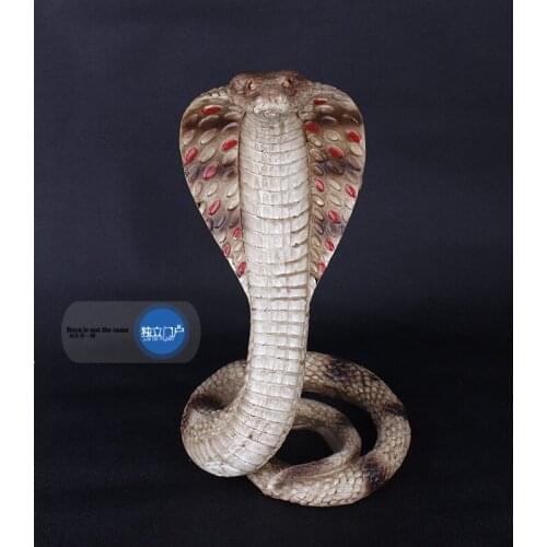 CREATIVE RESIN COBRA FIGURINE HOME DECOR CRAFTS ROOM DECORATION STUDY OFFICE BAR SIMULATION SNAKE ORNAMENT RESIN ANIMAL STATUE