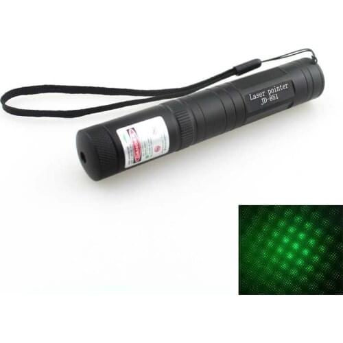 JD-851 532nm Green Laser Pointer Flashlight- Single Point+ Full Sky Star (1x16340)