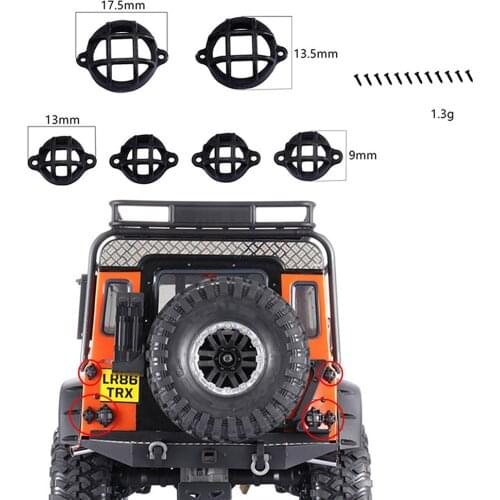 Simulation Rear Taillight Protection Lamp Cover Guard for 1/10 Traxxas TRX4 D90 D110 Land Rover Defender Upgrade RC Car Parts