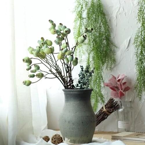 Artificial poppy fruit flowers branch home fake flowers bacca fruit fake plant home hotel decor