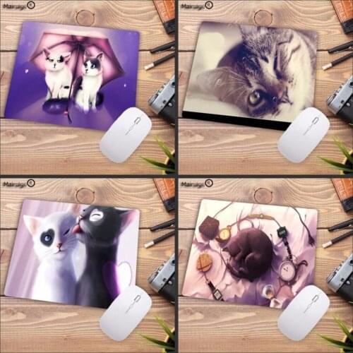 Mairuige Promotion Cute Cat And Dog Mouse Pad Mat The Second Half Price Soft Natural Rubber Gaming Mousepad Table Desk Cushion