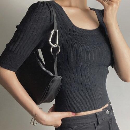 Fashion Design Women Underarm Bag All-match Ladies Nylon Hobos Small Shoulder Bags Solid Color Cool Girls Black Purse Handbags