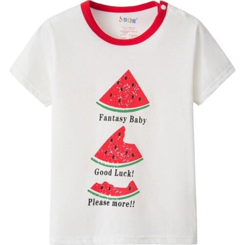 Fashion Boys and Girls T-Shirt White Character Print T-Shirt Children O-neck Short Sleeve Casual Cute T-Shirt Top