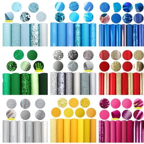 20x33cm Solid Color Faux Synthetic Leather Set Fabric For Bow-knot Bags Wallet Earring Phone Case Scrapbook DIY,1Yc16681