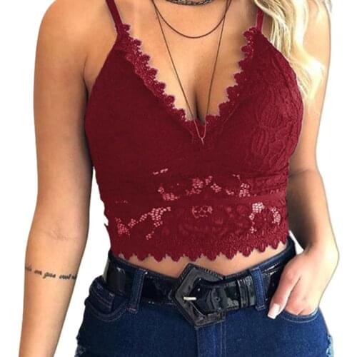 Women Underwear Bras V Neck Triangle Cup Lace Camisole Bralette Wireless Bra Brassiere Push Up Active Sexy Bra Girls