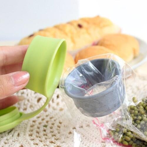 LINSBAYWU New Plastic Orange Food Kitchen Storage Preserve Sealing Bag Cap Househould Accessories Tool